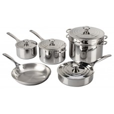 Le Creuset Stainless Steel 10-Piece Cookware Set LEC3228